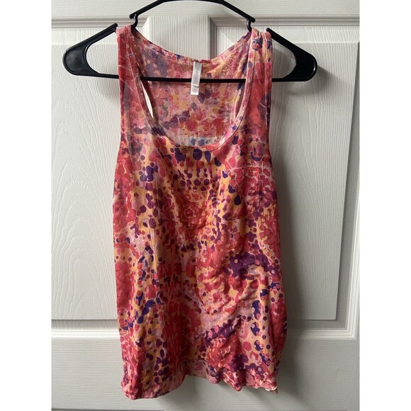 Xhilaration Tank Top Womens Small Red Tie Dyed Light Weight Racer Back - Picture 6 of 6